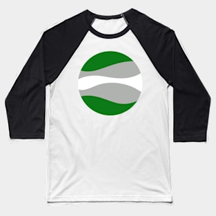 Greyromantic Waves Circle Baseball T-Shirt